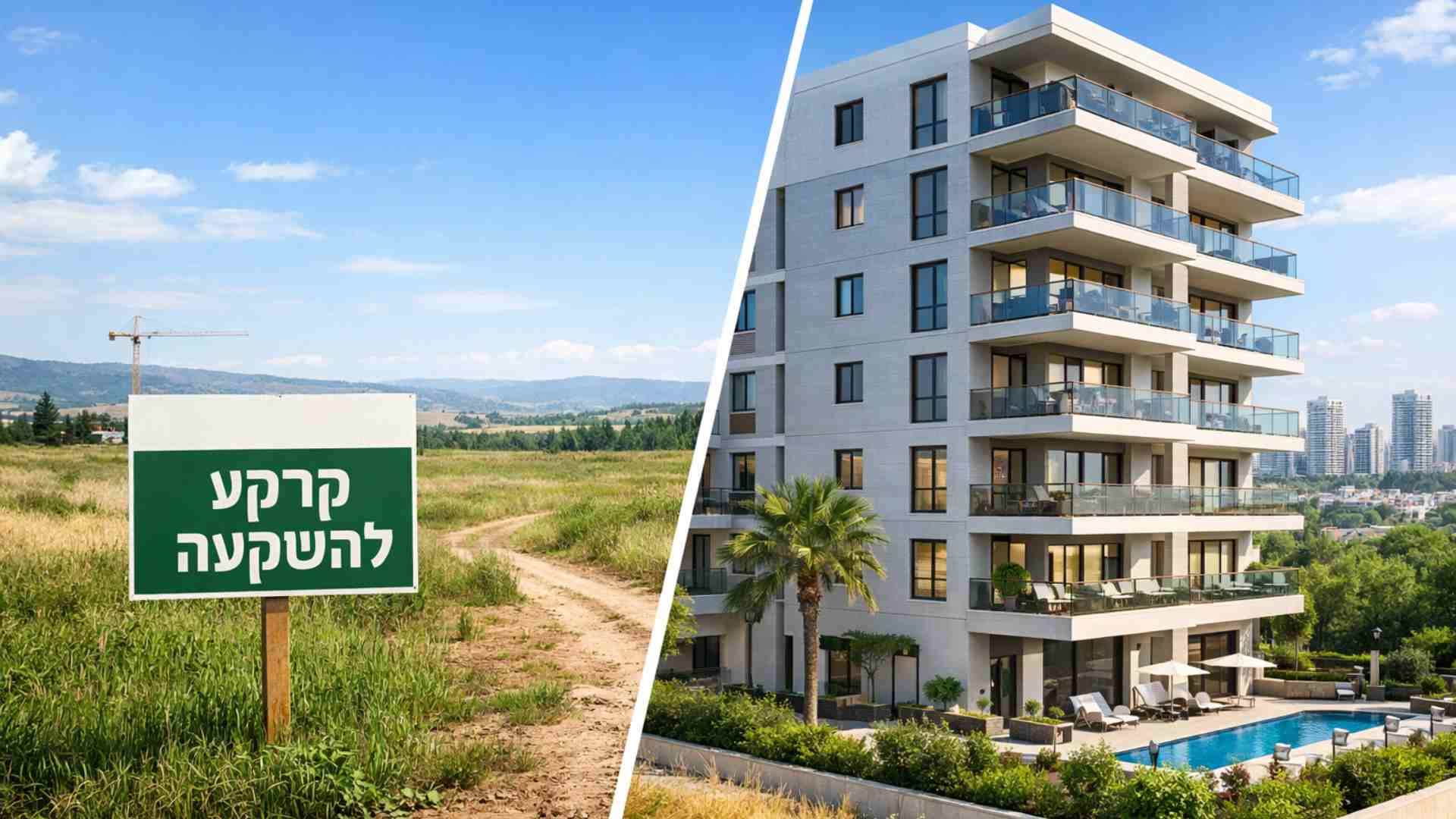 ההבדל בין השקעה בקרקע לבין רכישת דירה